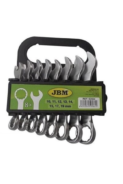 JBM Set de chei inelare scurte, dimensiune 10-19 mm