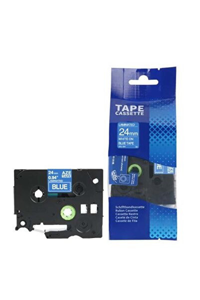 Brother TZC-555 Label 24mm White on Blue