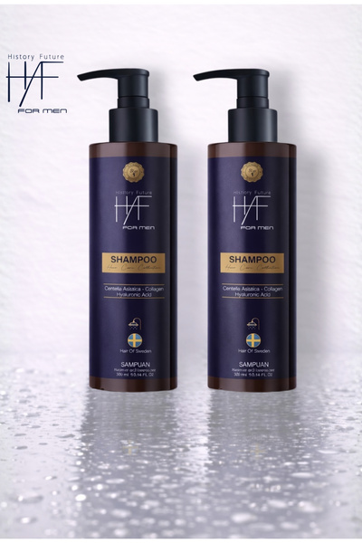 history future Haf for Men Keratin Men's Shampoo Double Set 2X200 ml Hair Car...