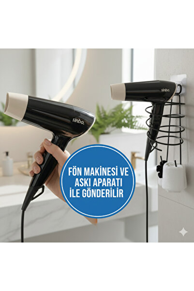 Sinbo 7053 KATLANABİLİR SAÇ KURUTMA MAKİNESİ FÖN ASKILIĞI
