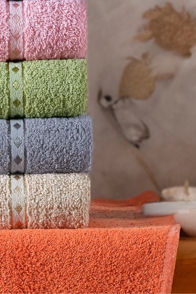 Çeyizim 6-Piece 30X50Cm Jacquard Hand - Face - Kitchen Towel Set |   Soft, Quick-Drying, Suitable for Dowry
