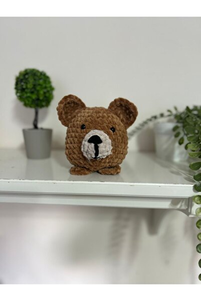 Patiska Tasarım Handmade Velvet String Amigurumi Teddy Bear 11 cm – Mini Plus...