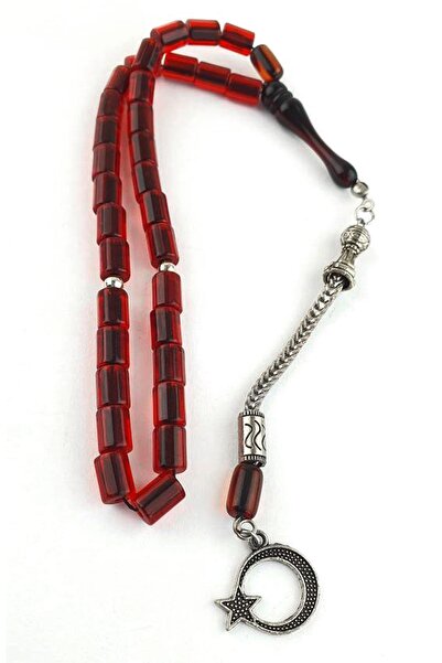 OSESHOP Steel Tassel Design Fire Amber Cut Prayer Beads