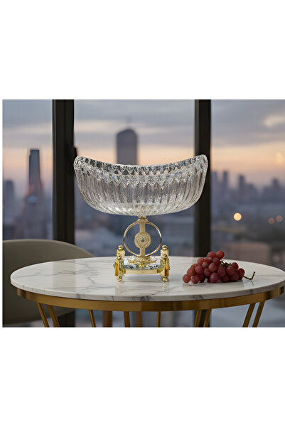ASSA BAZAAR وعاء جندول فاخر من الكريستال الفضي - إكسسوار مزخرف للطاولة وغرفة ...