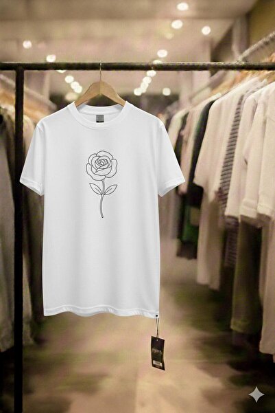 playwear MINIMAL GÜL (Tricou negru din bumbac pieptănat, cu mânecă scurtă, de...