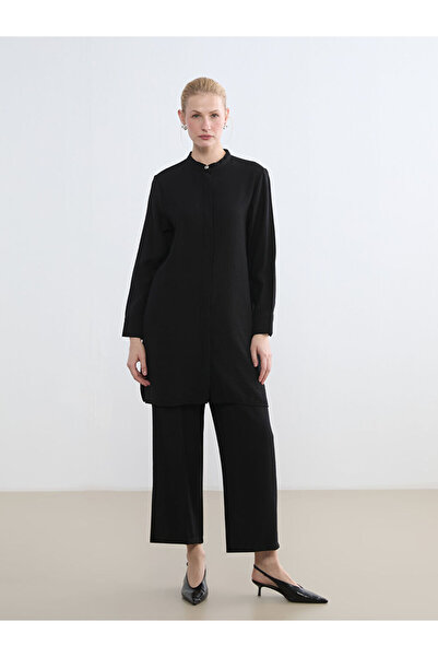 LC Waikiki Rmz Gi̇yi̇m Farkiyla Hakim Roba Collar Textured Women's Shirt Tunic