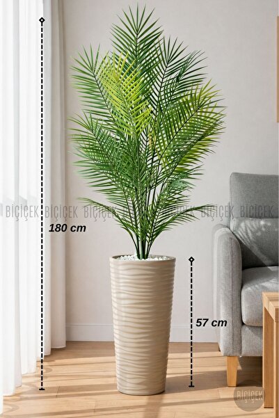 BİÇİÇEK 180 CM AREKA AĞACI 24 YAPRAKLI LİLYUM SAKSIDA