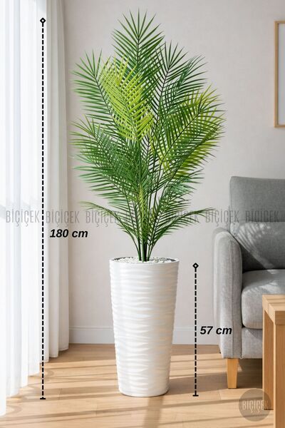 BİÇİÇEK 180 CM AREKA AĞACI 24 YAPRAKLI LİLYUM SAKSIDA