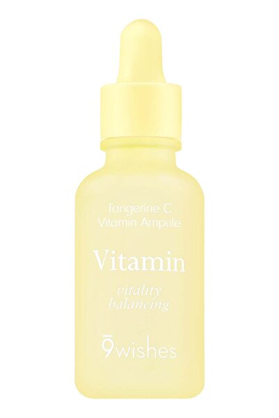 9WISHES Tangerine C Vitamin Ampule – Brightening Face Serum for Radiant, Bala...