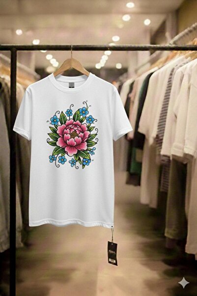 playwear ÇİCEK V1 (Majica kratkih rukava, okrugli izrez, mekani pamuk, tekstu...