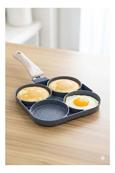 Roomlyne Romlin Breakfast Frying Pan, Made of Aluminum, with Four Holes