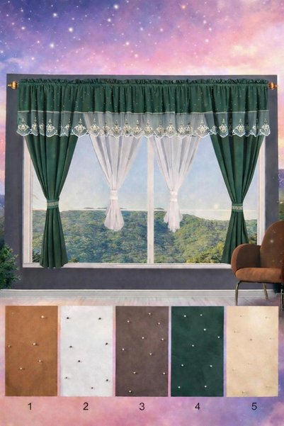 deluxshine Set 2 in 1 Draperie + Perdea (400x160cm)