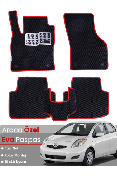 stiloto TOYOTA YARİS (2005-2012) Uyumlu EVA Paspas Tam Set–Oto Paspas,Araca Ö...