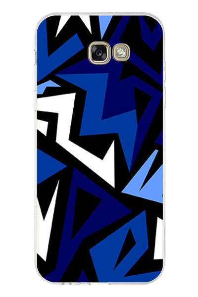 TechTree Samsung Galaxy A7 2017 Compatible Modern Blue Geometric Mosaic Print...