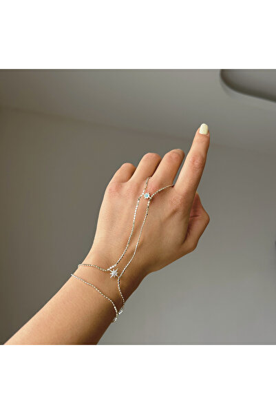 Madame Deco & Takı Madame Minimal Zincir Şahmeran Bileklik – Parmak Bağlantıl...