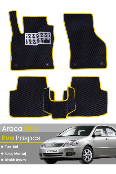 stiloto طقم دواسات EVA متوافق مع تويوتا كورولا E120 سيدان (2000-2007) - دواسا...