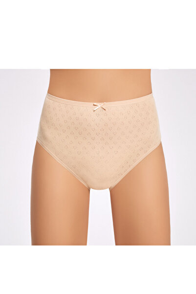 İlke Women'S, 100% Cotton, Heart Pattern, High Waist, 6-Piece Skin Bato Panties