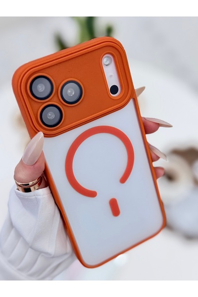 Go Aksesuar Iphone 17 Promax Uyumlu Magsafe Özellikli Mat Şeffaf Pürüzsüz Dok...