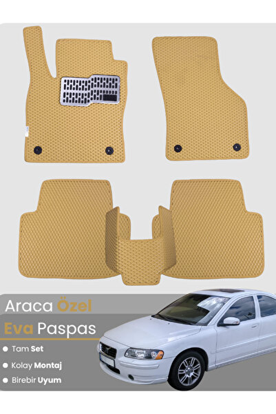 stiloto Volvo S60 (2001-2010) Compatible Eva Floor Mat Full Set–Auto Mat, Tai...