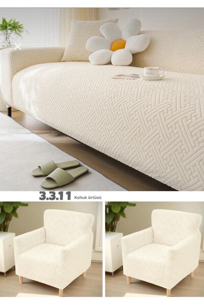 Hacer JAKARLI ANAHTAR DESEN Koltuk Kılıfı Koltuk Örtüsü 3 3 1 1 TAKIM ŞEKLIND...