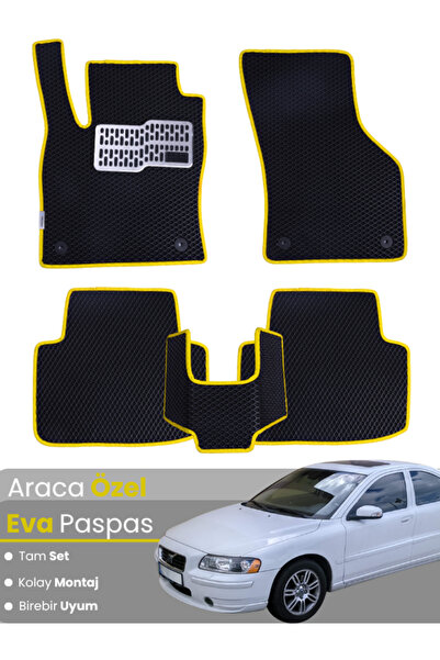 stiloto Volvo S60 (2001-2010) Compatible Eva Floor Mat Full Set–Auto Mat, Tai...
