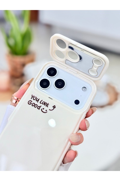 Go Aksesuar iPhone 17 Promax Compatible Camera Mirror Print Design Protective...