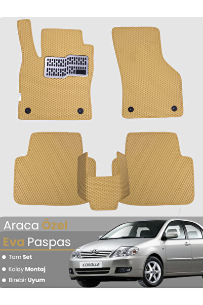 stiloto طقم دواسات EVA متوافق مع تويوتا كورولا E120 سيدان (2000-2007) - دواسا...