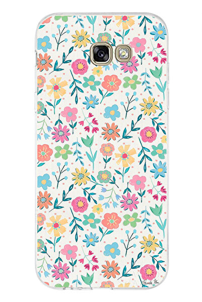 TechTree Samsung Galaxy A7 2017 Compatible Decorative Flowers Printed Silicon...