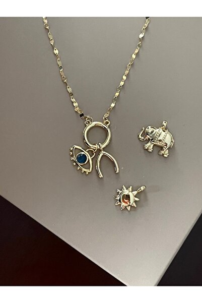 denizden silver Gümüş safir taşlı charm kolye