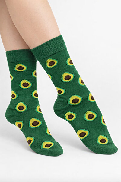 uğurlu dükkan Avocado Patterned Green Socks 36-44