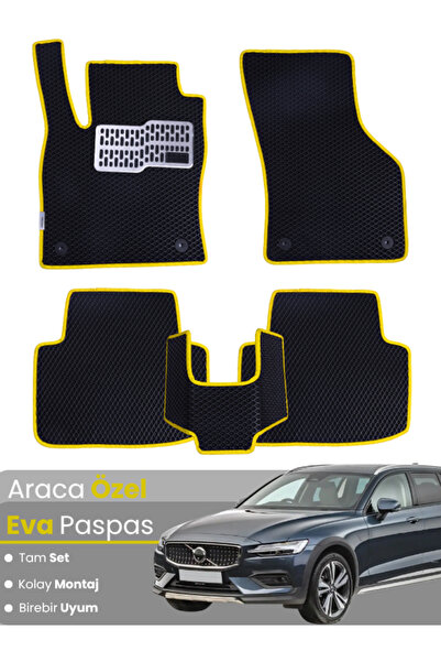 stiloto Volvo V60 (2018-2025) Compatible Eva Floor Mat Full Set–Auto Mat, Tai...