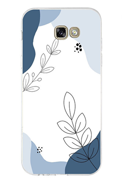 TechTree Samsung Galaxy A7 2017 Compatible Blue Tranquility Shapes and Botani...