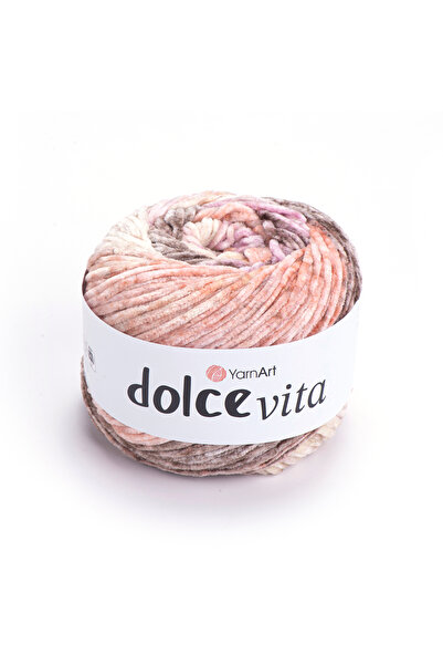 Yarnart خيط حياكة مخملي من دولتشي فيتا، 3 قطع - 150 جرام، 260 متر، خيط شينيل ...