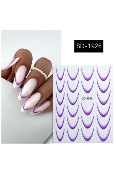 Pink Nails Autocolante pentru unghii Ombre French Purple