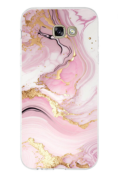 TechTree حافظة سيليكون متوافقة مع هاتف سامسونج جالاكسي A7 2017 باللون الوردي ...