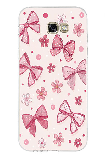 TechTree Samsung Galaxy A7 2017 Compatible Pink Bow, Flower and Polka Dot Pri...