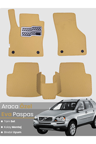 stiloto Volvo Xc90 (2002-2014) Compatible Eva Floor Mat Full Set–Auto Mat, Ta...