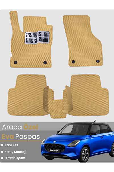 stiloto مجموعة كاملة من دواسات EVA متوافقة مع سوزوكي سويفت (2017-2024) - دواس...