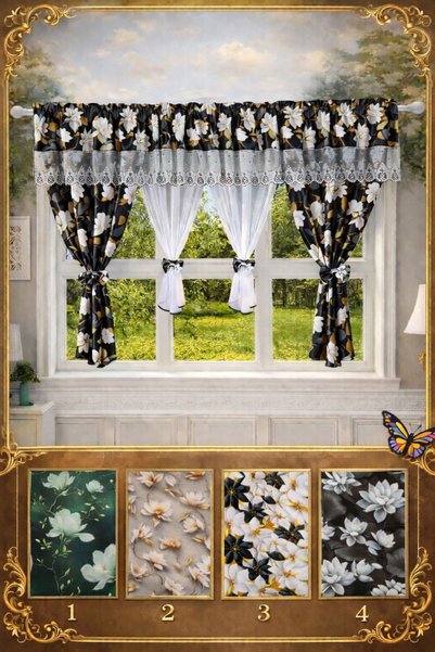 deluxia Set Draperie 2 în 1 + Perdea 5 D (400x155cm)