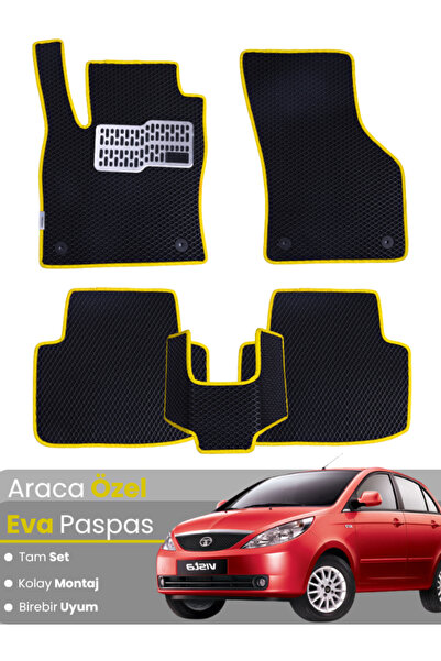 stiloto Tata Vista (2008-2015) Compatible Eva Floor Mat Full Set – Car Mat, V...