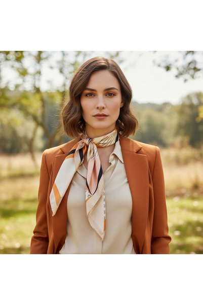 Hedea Curvature of Dreams Satin Scarf 70X70 cm