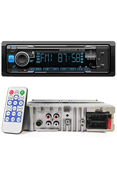 Edison ED-BT103 Oto Teyp 4X50 Watt Bluetooth Mobil Aplikasyon Usb Fm Aux 7 Re...