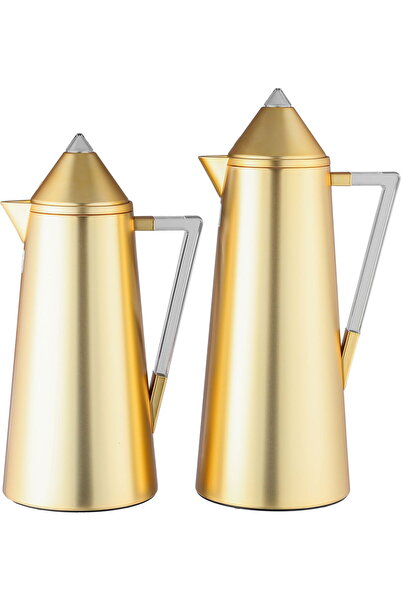 Generic Al Saif Gallery Al Dana Thermos Set, 2 Pieces, 0.7/1 Liter, Glass Inn...