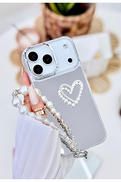 Go Aksesuar iPhone 17 Promax Compatible Mirrored Charm Heart Toy Design Silic...