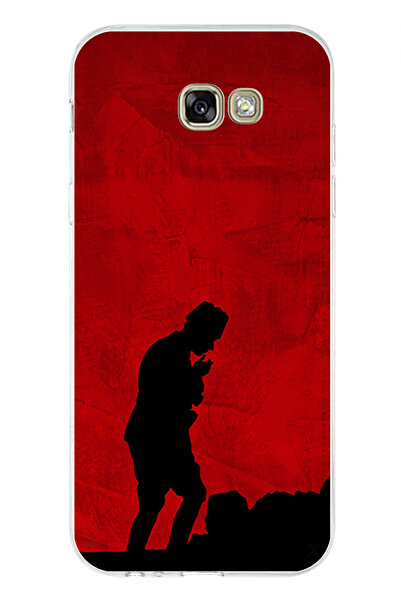 TechTree جراب سيليكون أتاتورك مطبوع متوافق مع هاتف سامسونج جالاكسي A7 2017 بت...