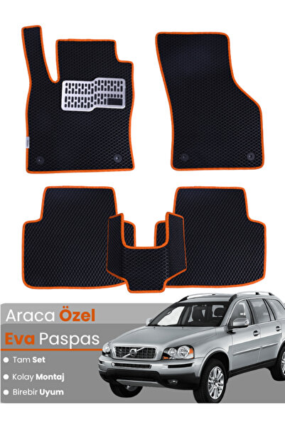 stiloto Volvo Xc90 (2002-2014) Compatible Eva Floor Mat Full Set–Auto Mat, Ta...