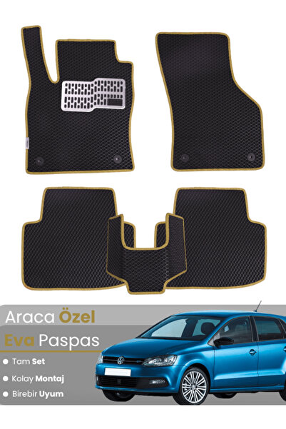 stiloto Volkswagen Polo 9N (2002-2009) Compatible Eva Floor Mat Full Set–Auto...