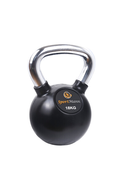 SPORTMANN Rubber Kettlebell Dumbbell 18kg