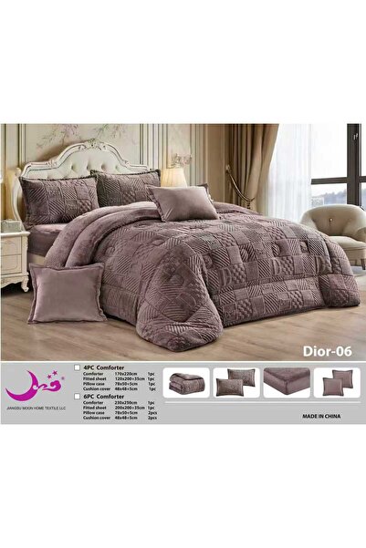 Moon Double bed sheet, faux fur, velvet side, 230*250