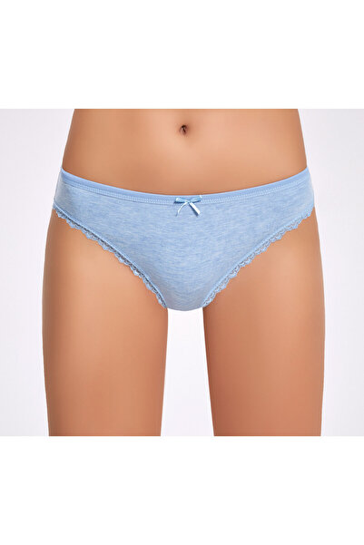 İlke Women'S, 92% Cotton 8% Elastane, Melange, Lace, 6-Piece Panties